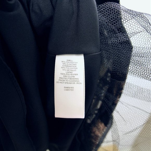 Eliza J Size 8 Womens Off the Shoulder Velvet Metallic Embroidered Formal Dress - Picture 9 of 9